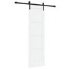 vidaXL Schiebet&uuml;r 61 x 198,5 cm Massives Kiefernholz Wei&szlig; und Schwarz