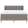 vidaXL Boxspringbett mit Matratze Taupe 200 x 140 cm Polyester