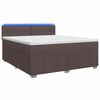 vidaXL Boxspringbett mit Matratze Dunkelbraun 180 x 200 cm Stoff