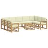 vidaXL Outdoor-Sofagarnitur 10 pcs Wei&szlig; und Creme 59 x 59 x 37 cm