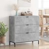 vidaXL Sideboard Beton Grau 79,5 x 33 x 82 cm Holzwerkstoff