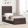 vidaXL Ottoman-Bett mit Matratze Dunkelbraun 90x200 cm Stoff