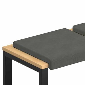 vidaXL Bankkissen 4 stk. Cord Dunkelgrau Tiefe 35 cm