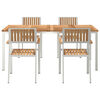 vidaXL Outdoortisch-Set 5 pcs Braun Massivholz Teak