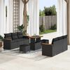 vidaXL Gartensofa-set 9 pcs Schwarz Poly-Rattan