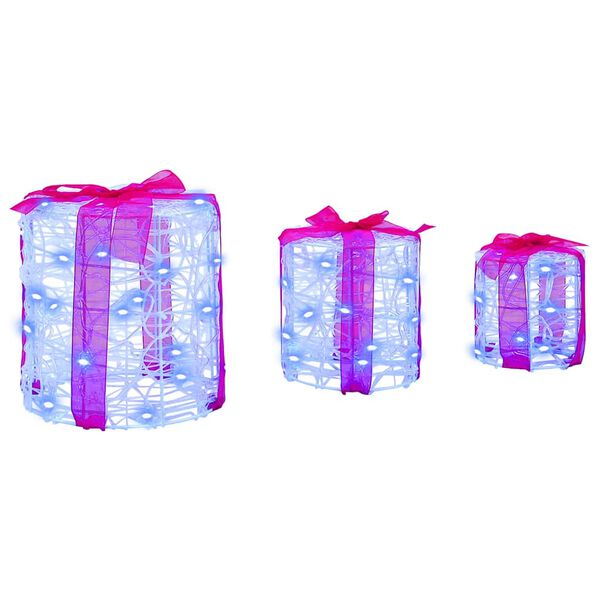 vidaXL Geschenkbox Dekoration 3 pcs Blau 20 x 20 x 21 cm Acryl