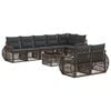 vidaXL Gartensofa-set 9 stk. Grau und Dunkelgrau Poly-Rattan