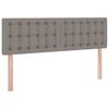 vidaXL Bett mit Stauraum und LED mit Matratze Taupe 140 x 200 cm Stoff