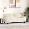 vidaXL 2-Sitzer-Sofa Creme 140 cm Kunstleder
