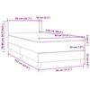 vidaXL Boxspringbett mit Matratze Rosa 80x220 cm Samt