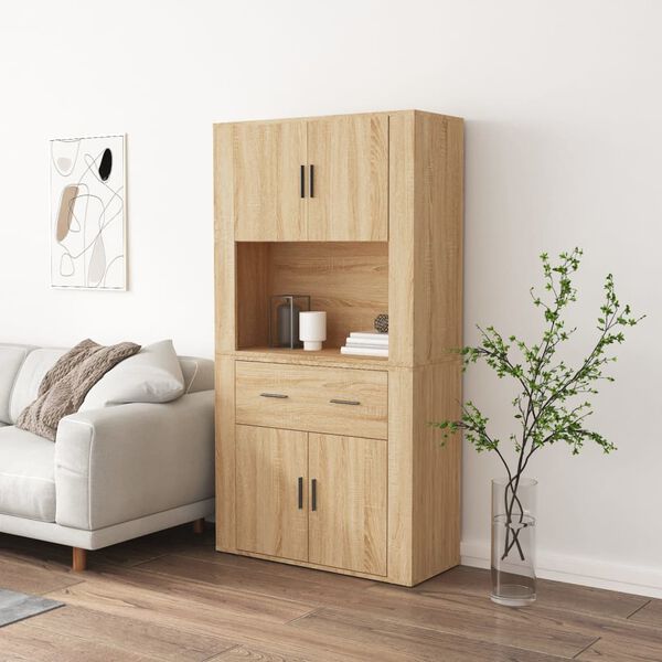 vidaXL Highboard Sonoma-Eiche Holzwerkstoff