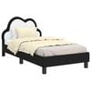 vidaXL Kinderbettgestell mit Kopfteil Schwarz 80 x 160 cm PU