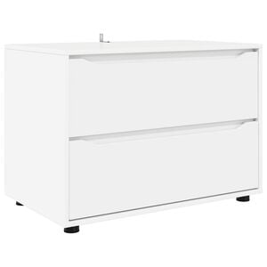 vidaXL Aufbewahrungsschrank 80 x 48 x 57 cm Holzwerkstoff Wei&szlig;