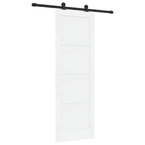 vidaXL Schiebet&uuml;r ORKDAL Wei&szlig; 73,5 x 211 cm Massives Kiefernholz