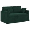 vidaXL Sofa 2 pcs Dunkelgr&uuml;n