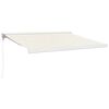 vidaXL Markise Einziehbar Creme 3x2,5 m Stoff und Aluminium