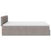 vidaXL Ottoman-Bett mit Matratze Taupe 140x190 cm Stoff