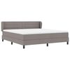 vidaXL Boxspringbett mit Matratze Taupe 180 x 200 cm Stoff