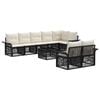 vidaXL Gartensofa-set 9 Stk. Schwarz Poly-Rattan