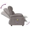 vidaXL Ohrensessel mit Massagefunktion Taupe Stoff