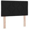 vidaXL Boxspringbett mit Matratze Schwarz 200 x 80 cm Polyester