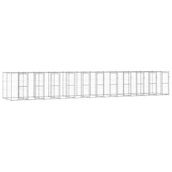 vidaXL Outdoor-Hundezwinger Verzinkter Stahl 26,62 m&sup2;