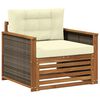 vidaXL Outdoor Mittelsofa Natur