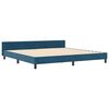 vidaXL Boxspringbett mit Kopfteil Dunkelblau 200 x 200 cm Samt