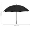 vidaXL Regenschirm Schwarz 130 cm