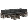 vidaXL Gartensofa-set 7 stk. Grau und Dunkelgrau Poly-Rattan