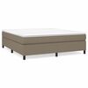 vidaXL Boxspringbett mit Matratze Taupe 160x200 cm Stoff