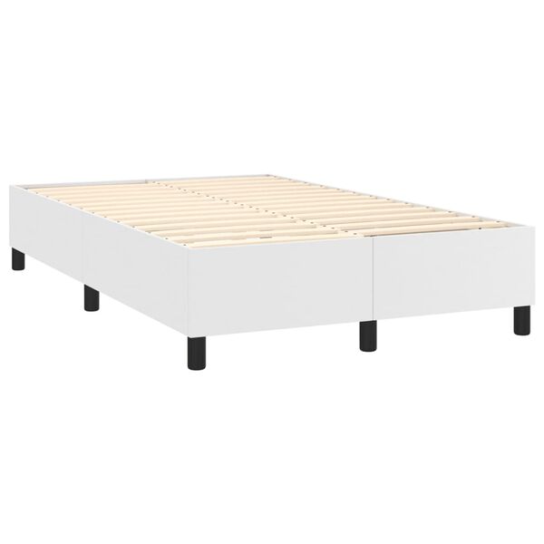 vidaXL Boxspringbettgestell Wei&szlig; 120x200 cm Kunstleder