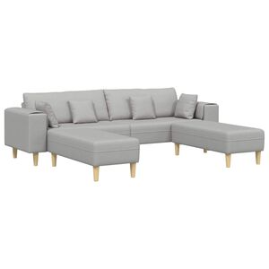 vidaXL Sofa 3 pcs Wolkengrau 250 x 188 x 76 cm Stoff