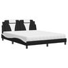 vidaXL Bett "Viana" mit Matratze Schwarz und Wei&szlig; 160x200 cm Kunstleder