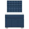 vidaXL Boxspringbett mit Matratze Blau 90x200 cm Stoff