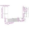vidaXL TV-Schrankset Wandmontiert 4 pcs Schwarz Holzwerkstoff