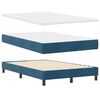 vidaXL Boxspringbett mit Matratze Dunkelblau 120 x 200 cm Samt