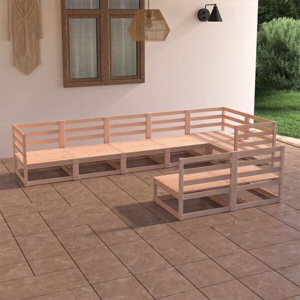 vidaXL 8-tlg. Garten-Lounge-Set Massivholz Kiefer