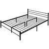 vidaXL Doppelbett Metall Schwarz 160x200 cm