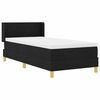 vidaXL Boxspringbett mit Matratze Schwarz 200 x 100 cm Stoff