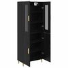 vidaXL Highboard Schwarz Eichen-Optik 69,5 x 34 x 180 cm