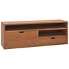 vidaXL TV-Schrank 110x30x40 cm Teak Massivholz