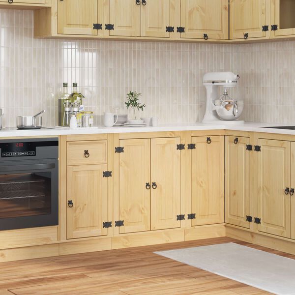 vidaXL Schrank SKI Honigbraun 60 x 46 x 81,5 cm Massives Kiefernholz