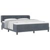 vidaXL Boxspringbett mit Kopfteil Dunkelgrau 180 x 200 cm Samt