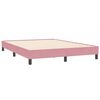 vidaXL Boxspringbett mit Matratze & LED Rosa 160x210 cm Samt