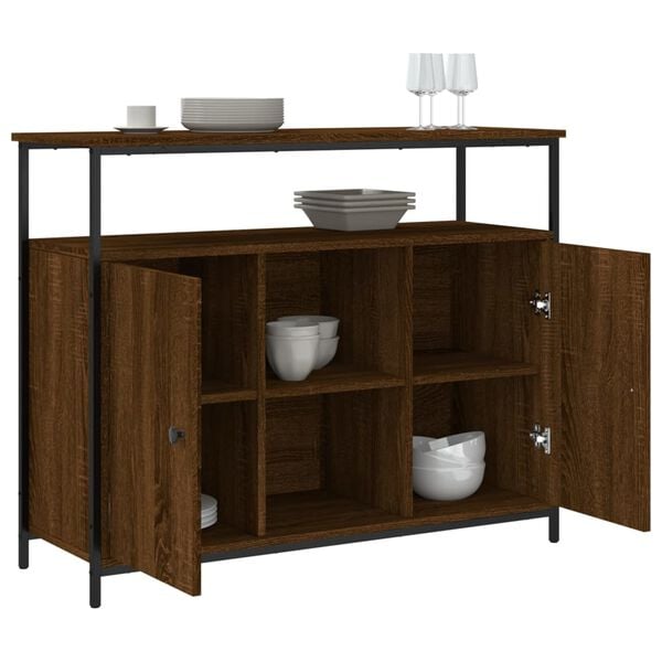 vidaXL Sideboard Braun Eichen-Optik 100x35x80 cm Holzwerkstoff