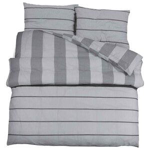 vidaXL Bettw&auml;sche-Set Hellgrau 200x200 cm Baumwolle