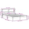 vidaXL Bettrahmen Wachsbraun 120 x 200 cm Massivholz Kiefer