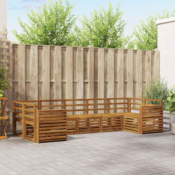 vidaXL Sofagarnituren 7 pcs Natur Massivholz Akazie
