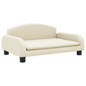 vidaXL Kindersofa Creme 70x45x30 cm Kunstleder
